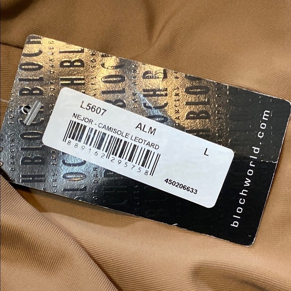 Bloch Brown Bodysuit/Leotard with Spaghetti Straps - Picture 4 of 5